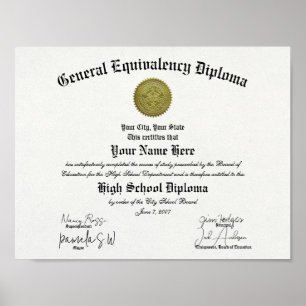 Póster Diploma Clásico de Equivalencia de Escuela Secunda