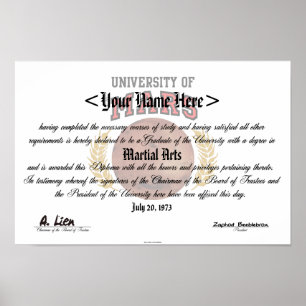 Póster Diploma de la Universidad de Marte