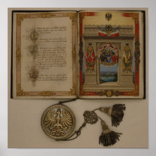 Póster Diploma de príncipe que invierte a Otto von