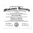 Diploma universitario miskatónico: escriba su nomb