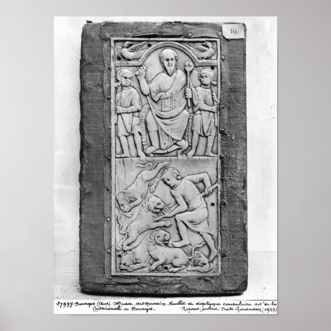Póster Diptillos consulares de Aetius, panel derecho (Frente)