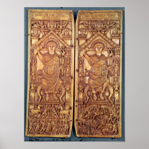 Póster Diptych consular Anastasius tallado