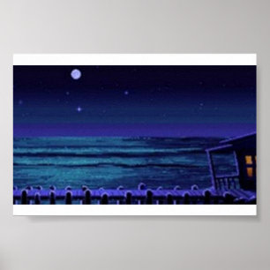Póster Dique nocturno de Melée Isla Monkey