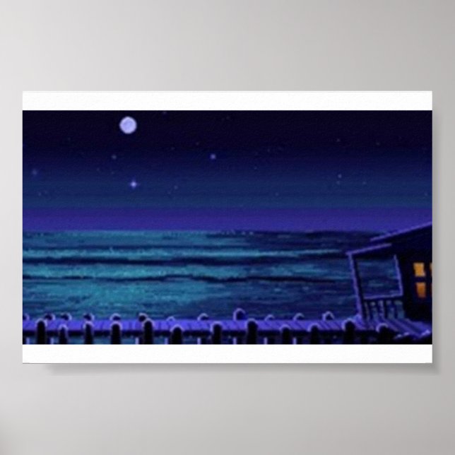 Póster Dique nocturno de Melée Isla Monkey (Frente)