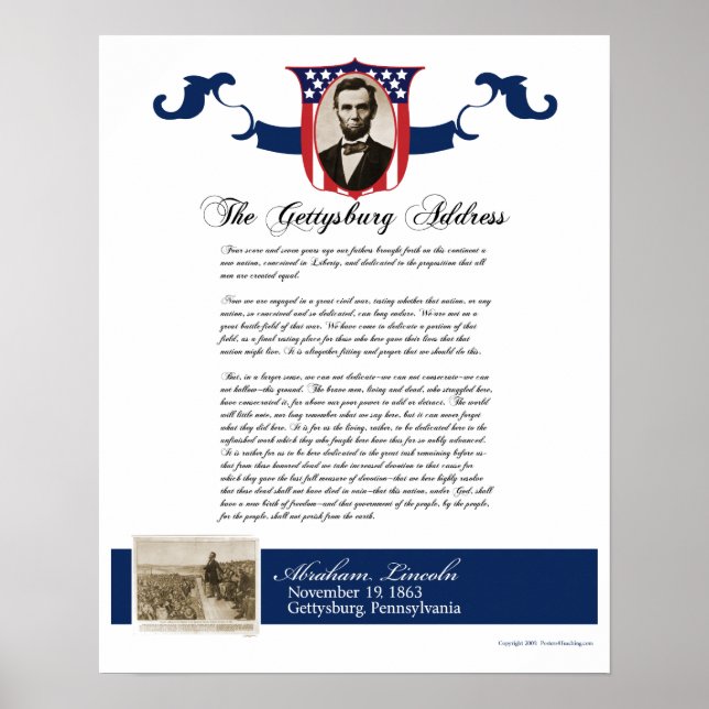 Póster Dirección de Gettysburg (Frente)
