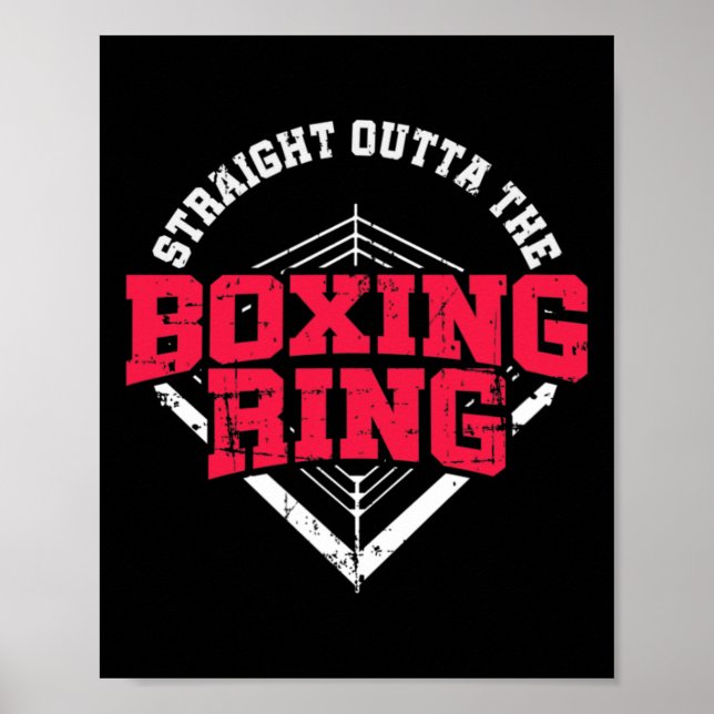 Póster Directamente del ring de boxeo Mma Kickboxing Boxi (Frente)