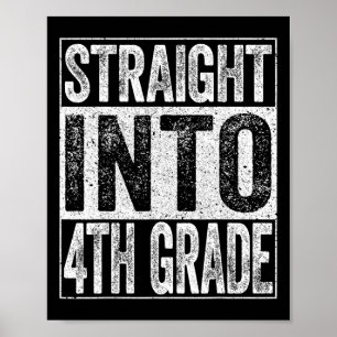 Póster Directamente En 4º Grado, Pasado A La Escuela