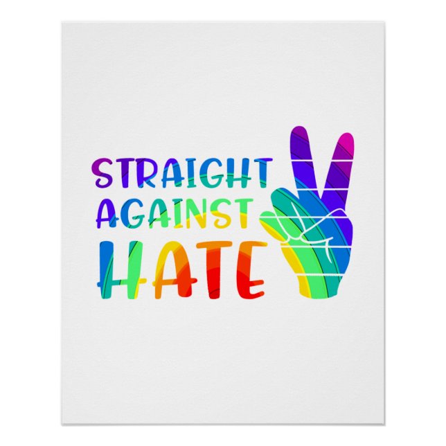 Póster Directo contra el odio - Orgullo LGBTQ+ (Anverso)