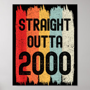 Póster Directo de 2000 Divertido Cumpleaños Retro Increíb