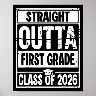 Póster Directo de la clase de graduación de primer grado