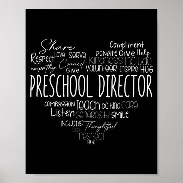 Póster Director De Preescolar De Vuelta A La Escuela De G (Frente)