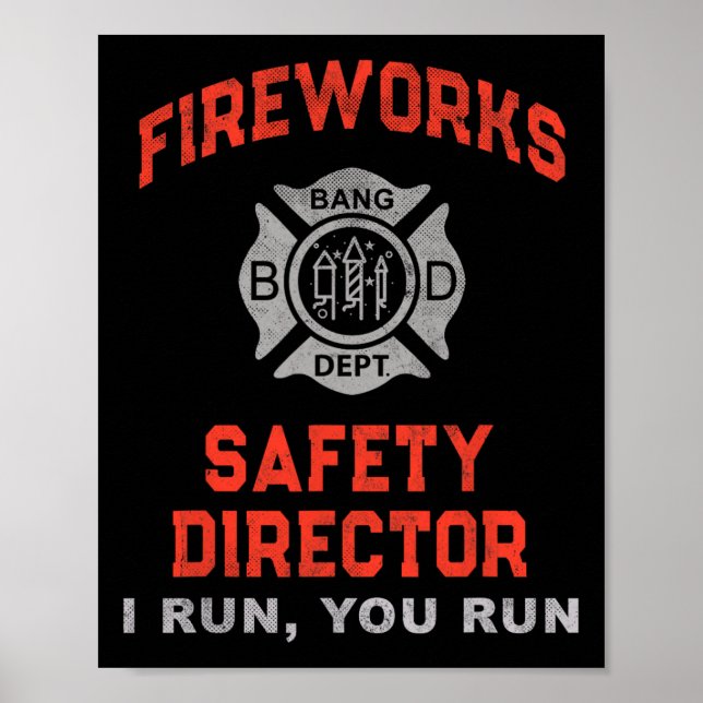 Póster Director de seguridad de fuegos artificiales te di (Frente)