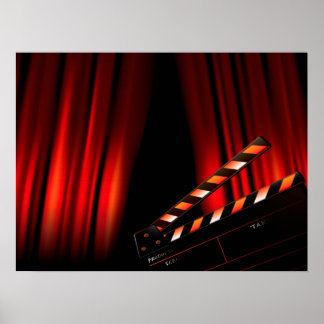 Póster Director del tablero de anuncios de la cortina de 