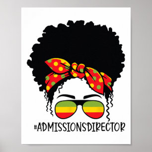 Póster Directora de Admisiones Pelo Afro en Moño Desorden