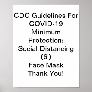 Póster Directrices CDC para COVID-19