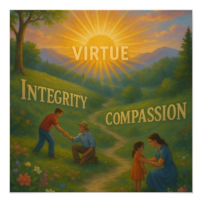 Póster Dirige un camino de virtud (Anverso)