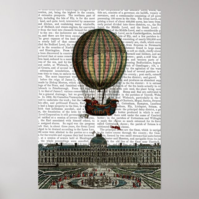 Póster Dirigible sobre la ciudad (Frente)