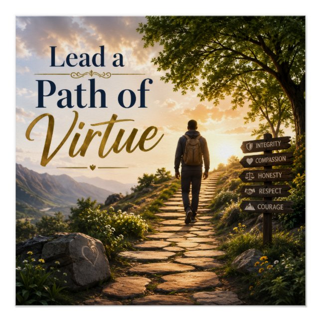 Póster Dirigir un camino de virtud (Anverso)
