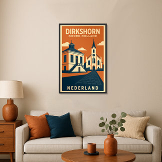 Póster Dirkshorn, Noord Holland - Países Bajos Viaje