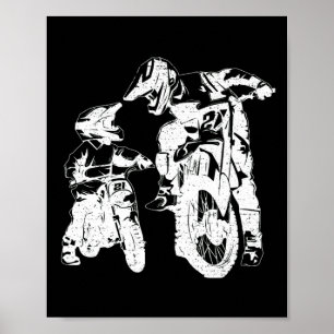 Póster Dirt Bike Dad Motocross Motocross Motorcycle Biker