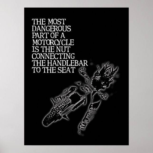 Póster Dirt Bike Nut Motocross gracioso humor Poster (Frente)