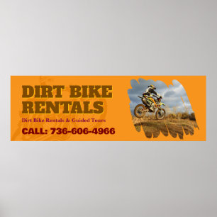 Póster Dirt Bike Rental Personalizado