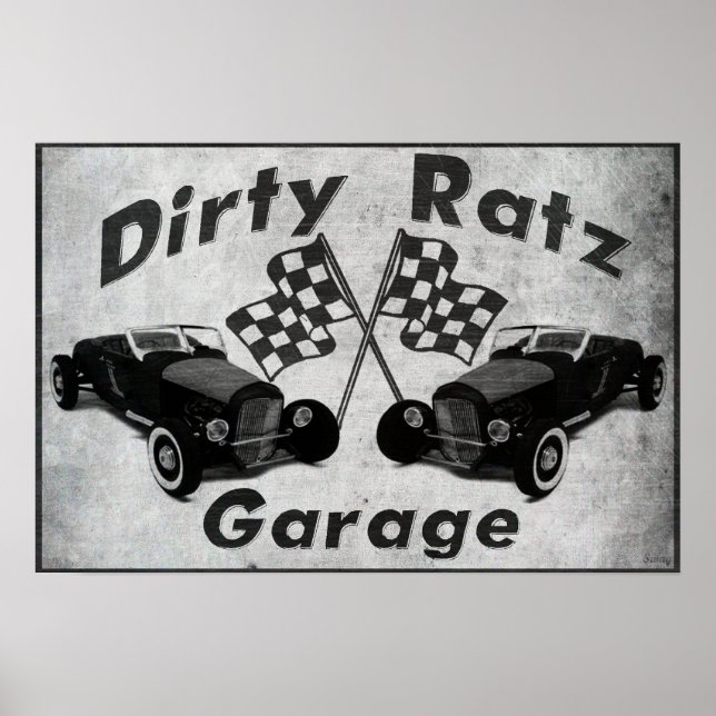 Póster Dirty Ratz Garage (Frente)