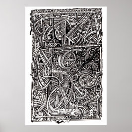 Póster Dis-junction, dibujo de tinta