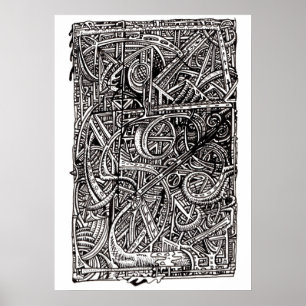 Póster Dis-yunción, Dibujo a tinta