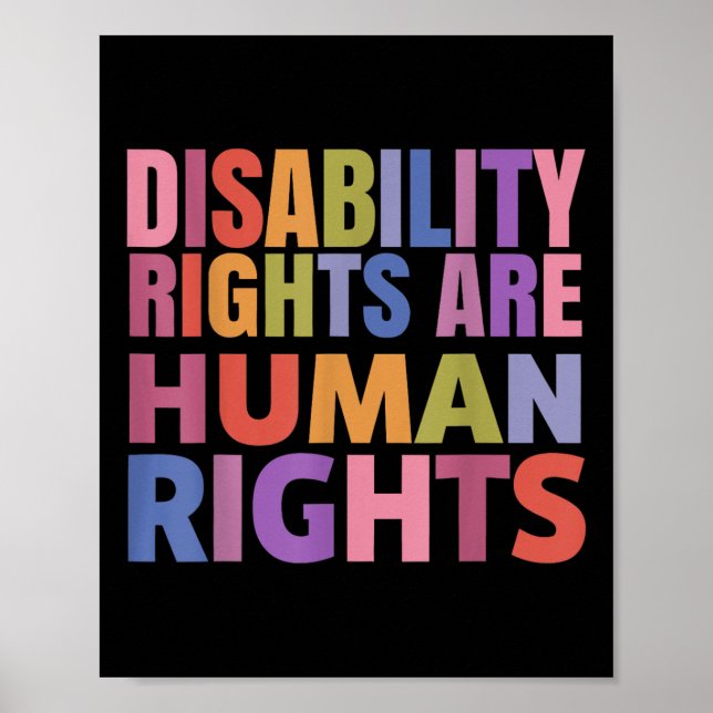 Póster Disability Rights Are Human Rights Equality Trans  (Frente)
