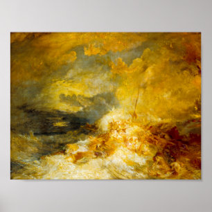 Póster Disaster at Sea by J. M. W. Turner