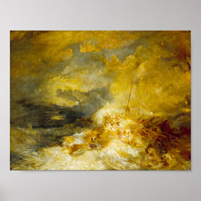 Póster  Disaster at Sea by J. M. W. Turner (Frente)