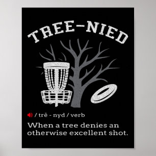 Póster Disc Golf - Árbol Estúpido Divertido Árbol-ado Iii