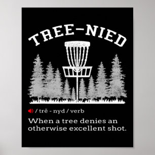 Póster Disc Golf - Árbol Estúpido Divertido Árbol-ado Iv