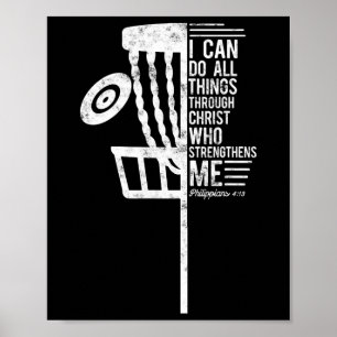 Póster Disc Golf Cristiano Puedo Hacer Todas Las Cosas Fi