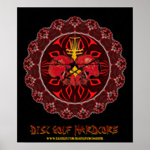 PÓSTER DISC GOLF HARDCORE