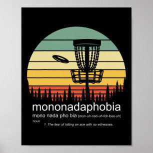 Póster Disc Golf Mononadaphobia Divertido Disco Golf