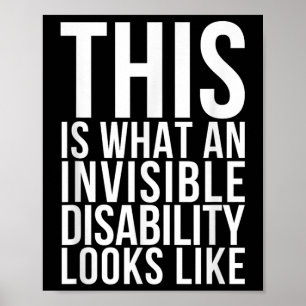 Póster Discapacidad Invisible Dolor Crónico Enfermedades