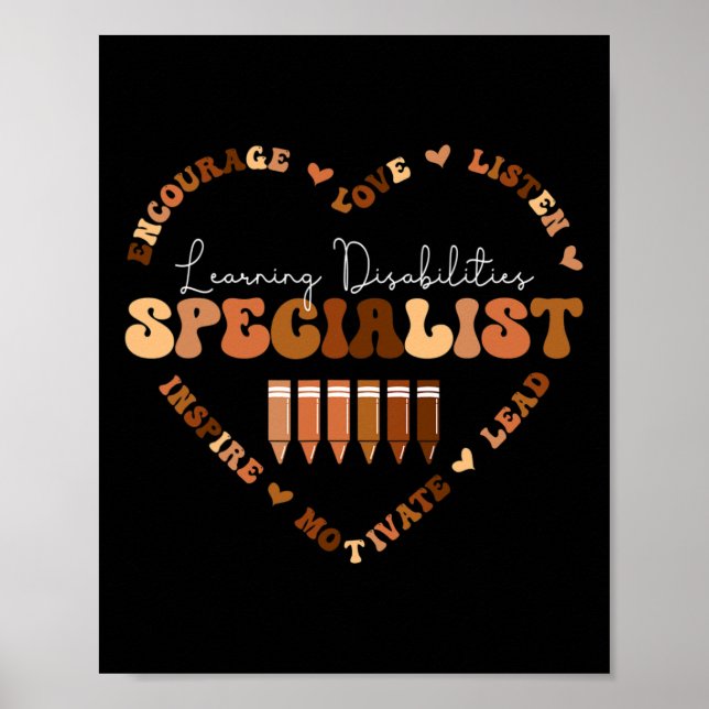 Póster Discapacidades de aprendizaje del mes de la histor (Frente)