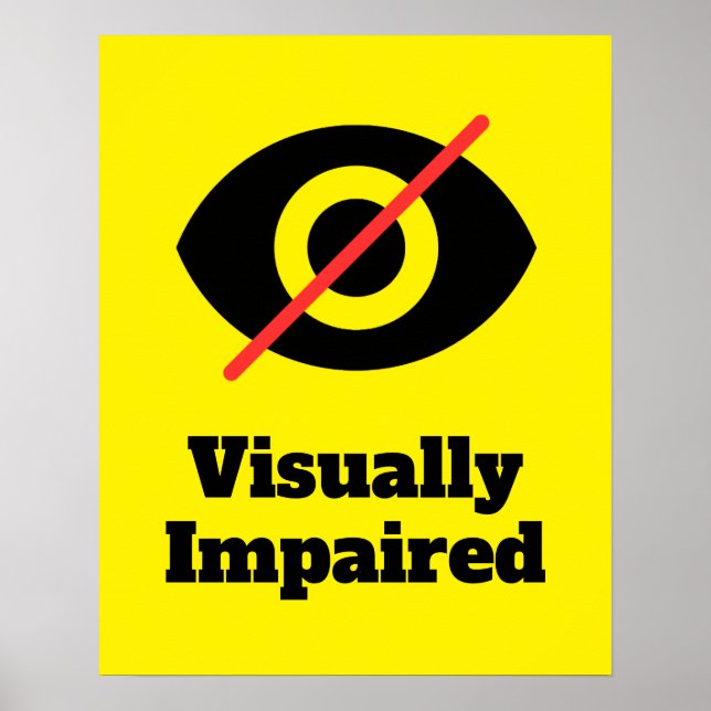 Póster Discapacitado Visual Amarillo (Frente)