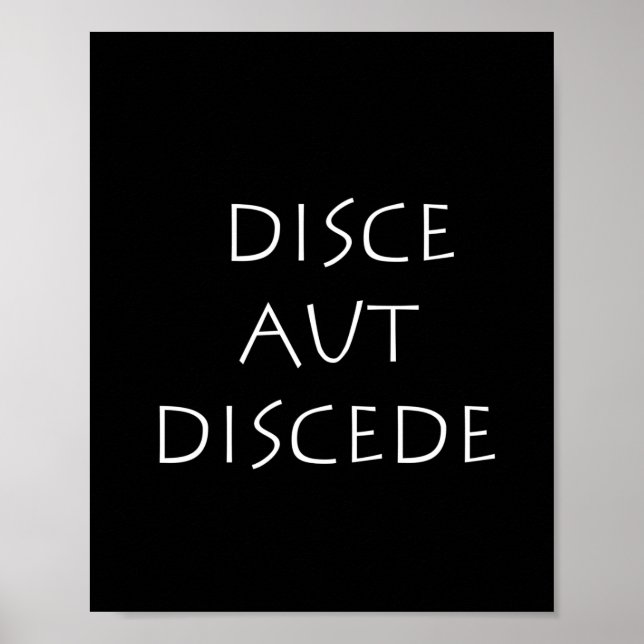 Póster Discede la aut disce (Frente)