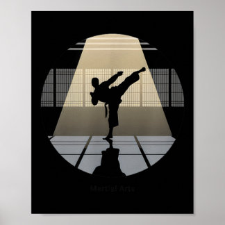 Póster Disciplina de Artes Marciales Fuerza Karate Taekwo