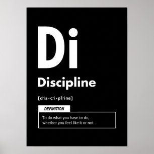 Póster Disciplina - Elemento De Éxito - Motivación