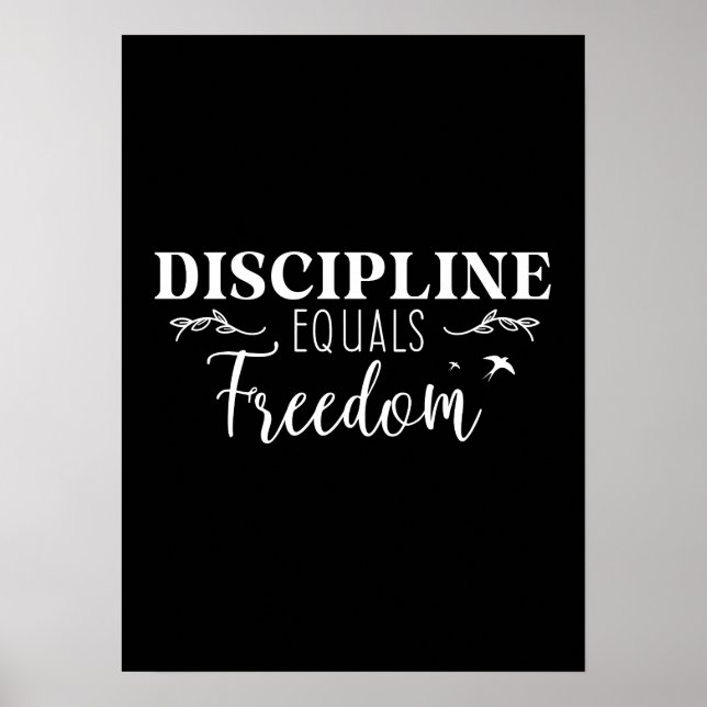 Póster Disciplina igual a libertad - Gimnasio, Éxito, riv (Frente)