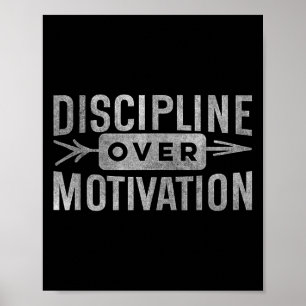 Póster Disciplina motivacional sobre inspiración de motiv