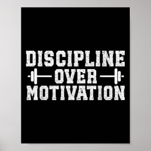 Póster Disciplina sobre la motivación del gimnasio