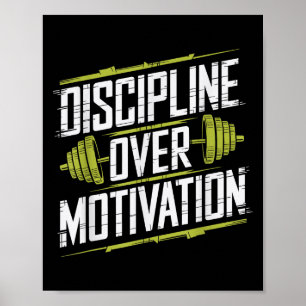 Póster Disciplina sobre motivación, peso del constructor 
