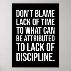 Póster Disciplina vs Falta de tiempo - Motivación