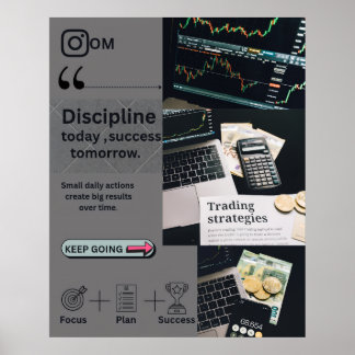 Póster Disciplina y dominio de las tendencias 