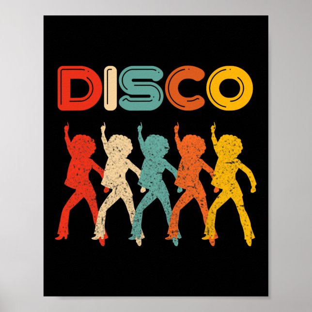 Póster Disco 70 Disco Danzante Retro Típico (Frente)